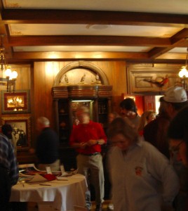 Trophy Room showing the woodwork and stuffed birds.