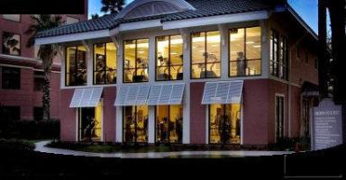 Exterior of two-story Fitness Center at Caribe Royale Orlando