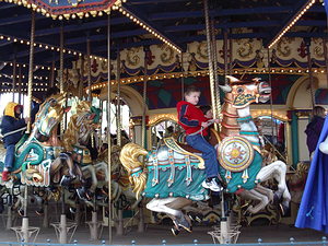 Note the detailed carousel horses!