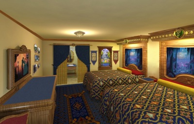 Artist rendering of Royal Guest Room at Port Orleans Resort
