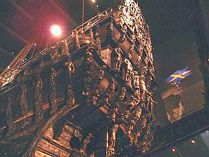 Stern of Vasa with dozens of figural carvings.