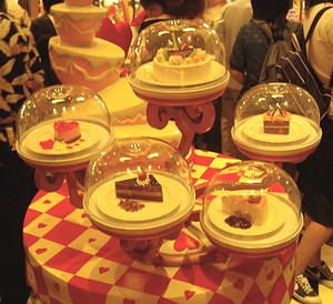 Dessert display in the queue at Queen of Hearts Banquet Hall.